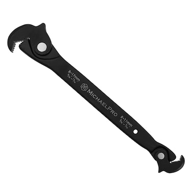 MichaelPro Dual Action Auto Size Adjusting Wrench 316 to 1116 5 to 17 mm SelfAdjusting Quick Wrench MultiSize Spring Wrench Auto Size Rapid Wrench  MP001229 Black