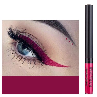 Dragonranee Coloured EyelinerMatte Liquid Eyeliner Rainbow Colorful Neon Eyeliner Pencil Pigmented Waterproof Smudgeproof Long Lasting Gel Eye Liner Christmas Makeup Gift for Women Pink Purple8