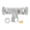 Eastman 58 Inch OD Compression x 38 Inch OD Compression 12 Inch Nom Dual OutletDual Handle Stop Valve Brass Plumbing Fitting Chrome 04352LF