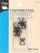 Dritz 971 Coat Hook  Eye Closures BlackBrass 4Count