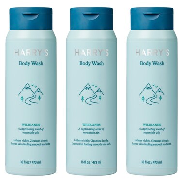 Harrys Mens Body Wash Shower Gel  Wildlands 16 Fl Oz Pack of 3