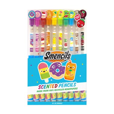 Smencils  Patented Gourmet Scented Graphite HB 2 Pencils Made from Recycled Newspapers 10 Count Gifts for Kids School Supplies