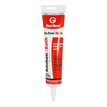 Red Devil 040520 Duraguard Kitchen  Bath Siliconized Acrylic Caulk 55 oz Biscuit 1  Pack