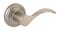 Baldwin Tobin Half Dummy Door Right Handed Lever NonTurning Door Handle for Closet French Door With Microban Protection in Satin Nickel
