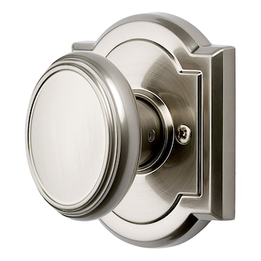 Baldwin Carnaby Half Dummy Door Knob NonTurning Door Handle for Closet French Door With Microban Protection in Satin Nickel