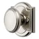 Baldwin Carnaby Half Dummy Door Knob NonTurning Door Handle for Closet French Door With Microban Protection in Satin Nickel