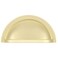 Hickory Hardware 1 Pack Solid Core Kitchen Cabinet Pulls Luxury Cabinet Handles Hardware for Doors  Dresser Drawers 3 Inch Hole Center Polished Brass Williamsburg Collection