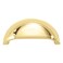 Hickory Hardware 1 Pack Solid Core Kitchen Cabinet Pulls Luxury Cabinet Handles Hardware for Doors  Dresser Drawers 3 Inch Hole Center Polished Brass Williamsburg Collection