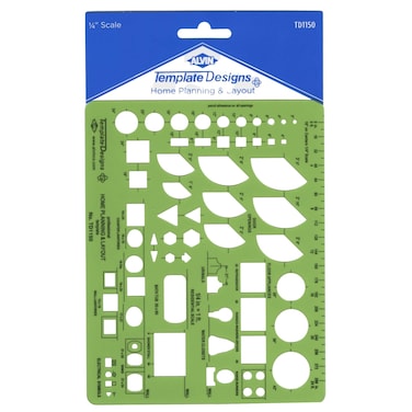 Alvin TD1150 Home Planning and Layout Template Drawing and Drafting Tool for Artists Architects Design and Drafting