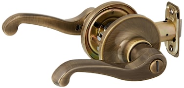 SCHLAGE J Series Lasalle Privacy Door Lever Finish Antique Brass