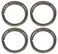 Set of 4 Chrome Plated ABS Plastic 13 Universal 175 inch Beauty Trim Rings 13P