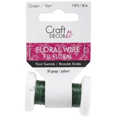 Multicraft Imports Craft Dcor FL032 Floral 30G Grn 36M Spool Wir