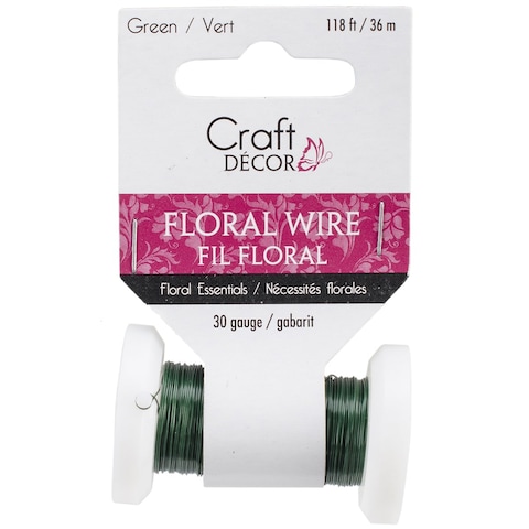 Multicraft Imports Craft Dcor FL032 Floral 30G Grn 36M Spool Wir