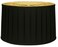Royal Designs Inc BS74816BLKGL Royal Designs Shallow Drum English Box Pleat Basic Lamp Shade Black with Gold 15 x 16 x 10 15 x 16 x 10