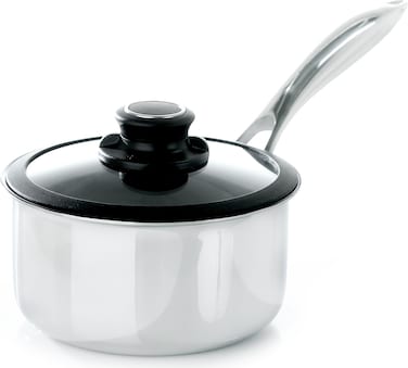 Black Cube Quick Release Cookware Saucepan with Lid 8Inch25 Quart