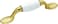 Hickory Hardware 1 Pack Solid Core Kitchen Cabinet Pulls Luxury Cabinet Handles Hardware for Doors  Dresser Drawers 3 Inch Hole Center Polished Brass  White Tranquility Collection