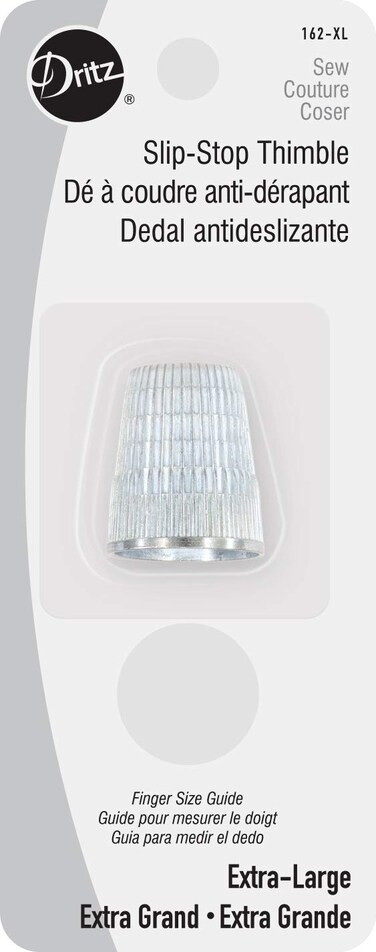 Dritz 162XL Slip Stop Thimble Size Extra Large  Silver