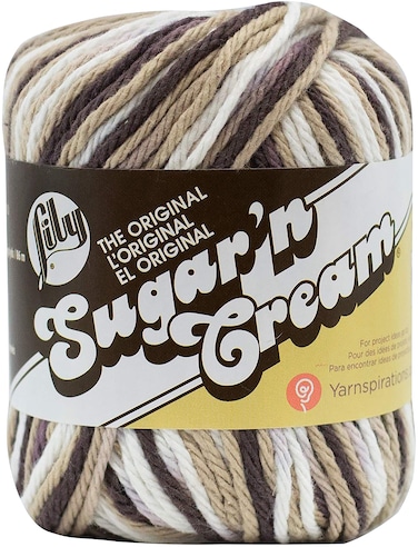 Lily Sugar N Cream The Original Ombre Yarn 2oz Gauge 4 Medium 100 Cotton Brown  Machine Wash  Dry 10200202014