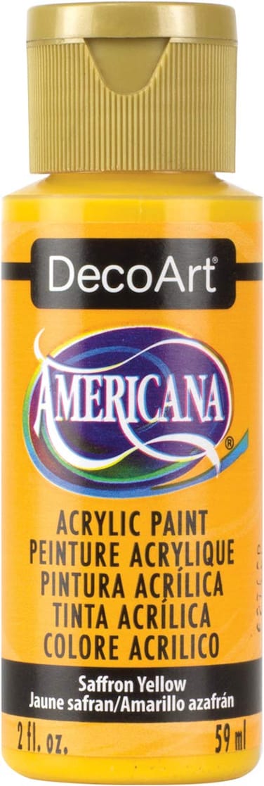 DecoArt DA2733 Americana Acrylic Paint 2Ounce Saffron Yellow