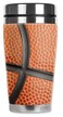 Mugzie Basketball CloseUp Travel Mug with Insulated Wetsuit Cover 16 oz Orange