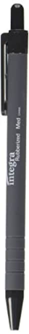 Integra Retractable Ballpoint Pen Rubberized Barrel Medium Point Black ITA30031