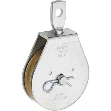National Hardware N220004 3211BC Swivel Single Pulley in Zinc plated