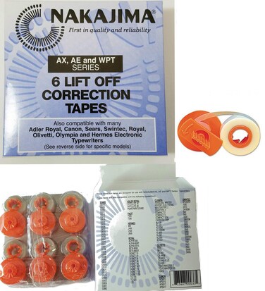 Nakajima LO001 Typewriter LiftOff Correction Tape 6Pack