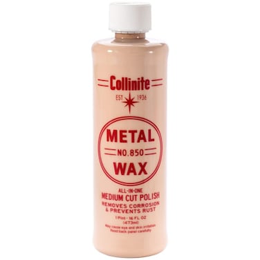 Collinite 850 Metal Wax  Polish Removes Rust  Prevents Oxidation in One Step  Heavy Duty Formula Easily Restores and Protects  For Aluminum Chrome  Stainless Steel 16 fl oz