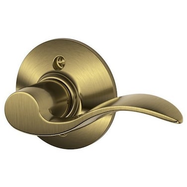 SCHLAGE F170ACC609RH ACC 609 F170 Rh Accent Decorative Dummy Door Lever 272 In Projection X 418 In L Antique Brass