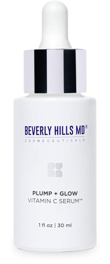 Beverly Hills MD Plump  Glow Vitamin C Serum for Aging Skin Plumping Anti Wrinkle Lines Formula  Smooth Firm Brighten Skin wKakadu Plum Niacinamide Pomegranate Oil Red Algae Extracts