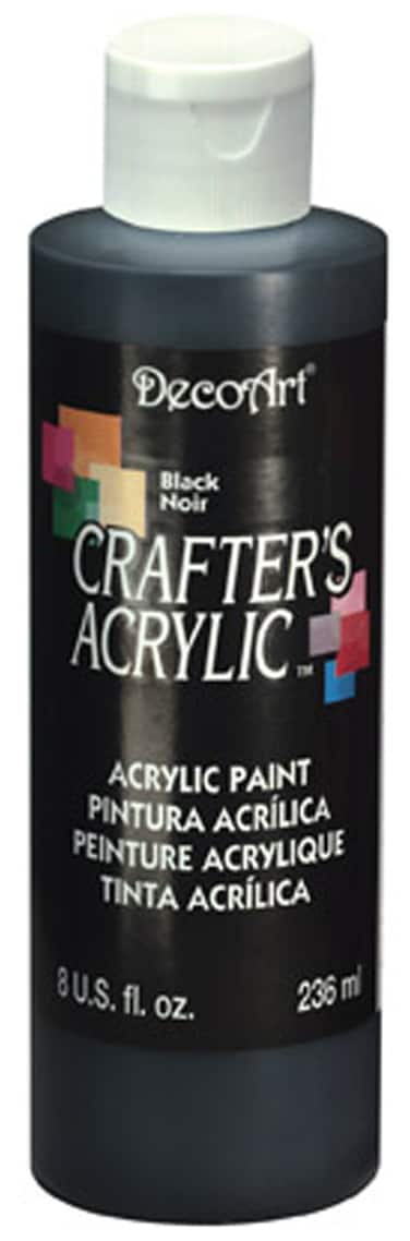 DecoArt Crafters Acrylic AllPurpose Paint 8oz Black