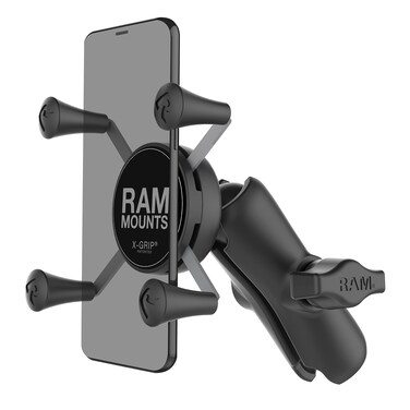 RAM Mounts RAPHOLUN7B201U XGrip Phone Holder with Composite Double Socket ArmMedium Compatible with RAM B Size 1 Ball Components