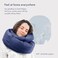 Huzi Infinity Pillow  Travel Neck Pillow  Versatile Soft 360 Support Scarf  Machine Washable  Home Travel Flight Road Trips Navy