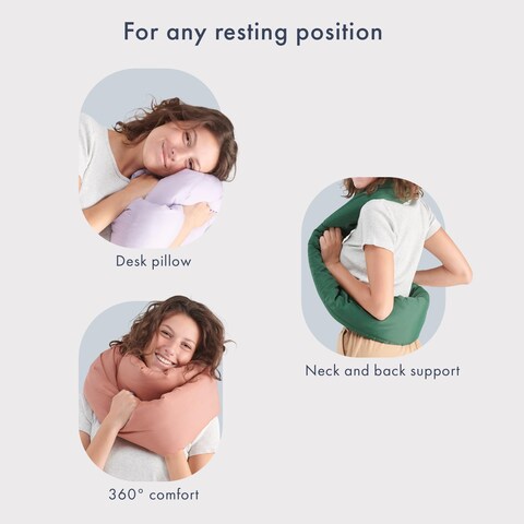 Huzi Infinity Pillow  Travel Neck Pillow  Versatile Soft 360 Support Scarf  Machine Washable  Home Travel Flight Road Trips Navy