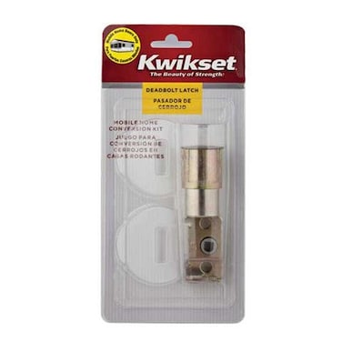Kwikset 12077 CP DB RFL CNV KIT Mobile Home Exterior Deadbolt Conversion Kit Brown