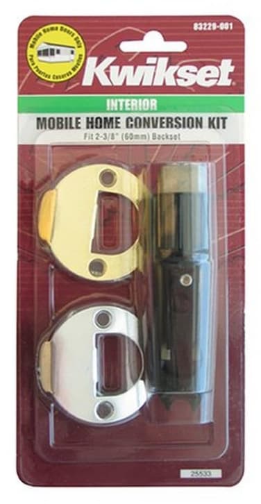 Kwikset 12003 CP PL 78RF 326 CNV KIT Mobile Home Interior Lock Conversion Kit Brass