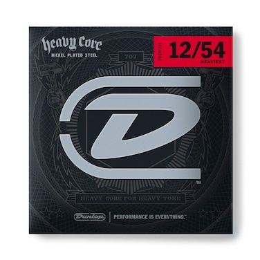 Dunlop DHCN1254 Heavy Core Nickel Wound Guitar Strings Heaviest 012054 6 StringsSet