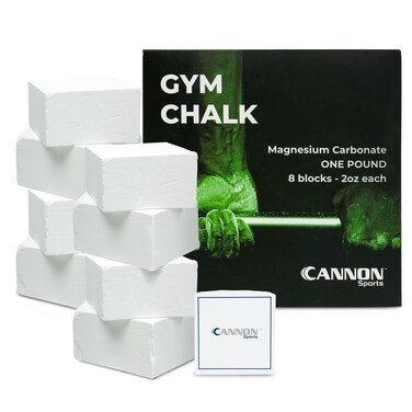 Cannon Sports Gym Chalk for Athletes Sweatproof Grip Blister Prevention for Weightlifting Gymnastics Rock Climbing Block Chalk 1 LB