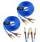 WYVERN 1Pair 8 Banana Plugs Total HiFi Speaker WireAssembled Banana to Banana Plugs Blue 98ft PER Wire 3 Meters PER Wire