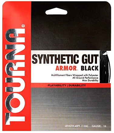Tourna Synthetic Gut Armor 16G String Reel Black