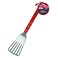 Tablecraft 18 Heavy Duty Long Handle Fish Turner Silver red black