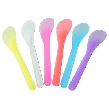Senkary 200 Pack Cosmetic Makeup Spatulas 5 Inch Disposable Plastic Spatula Facial Skincare Face Mask Spatula Mixed Colors