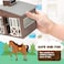Constructive Playthings Deluxe Toy Horse Stable Playset with 8 Horse Toys and Accessories BPAFree Farm Set Use for Christmas Gifts and Birthday Gifts Brown 23 pc Toddler Toys for 3 Years Up