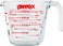 Pyrex Prepware 2Cup Measuring Cup Red Graphics Clear