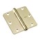 Richelieu 2821BB Onward 2Pack 3 12inch 89 mm Full Mortise Butt Hinge for Interior Door 14inch Radius Brass Finish
