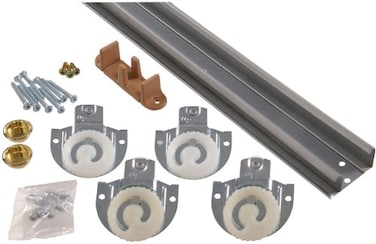 Hardware Essentials Sliding Door Hardware Set 96 Inch Opening 1Kit Galvanized