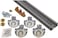 Hardware Essentials Sliding Door Hardware Set 96 Inch Opening 1Kit Galvanized