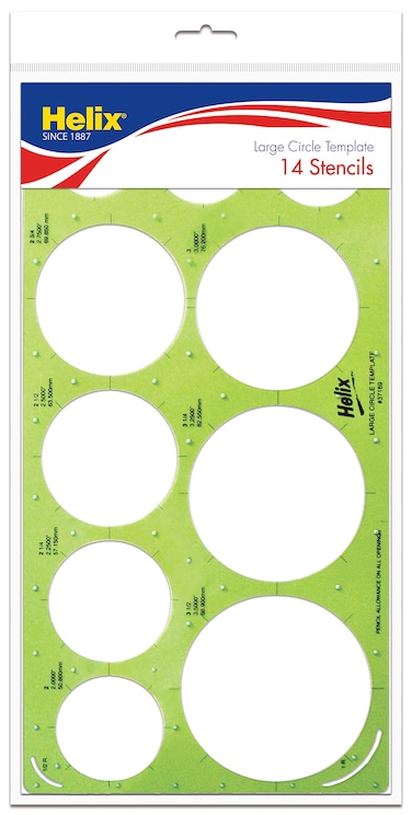 Maped Helix Large Circle Drawing Template  Precision Drafting  Drawing  Enhanced Accuracy  10 Circles and 4 Radii  675 Inch x 1325 Inch