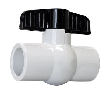 American Valve P200S 1 12 PVC Ball Valve Socket Schedule 40 112Inch White