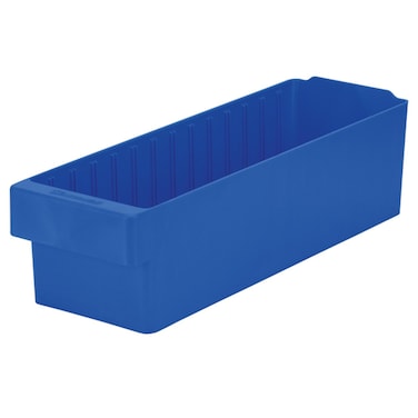 AkroMils 31168 AkroDrawer Stackable Plastic Storage Drawer Storage Bin 1758Inch x 5916Inch x 458Inch Blue 6Pack